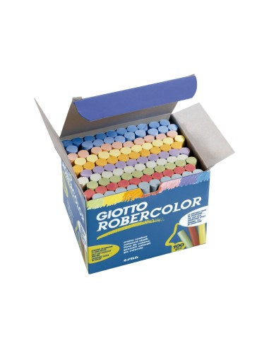 TIZA COLOR ANTIPOLVO ROBERCOLOR CAJA 100 UDS.
