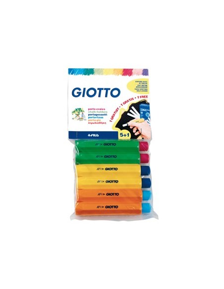 PORTATIZAS PLASTICO GIOTTO BLISTER 5 + 1 REGALO