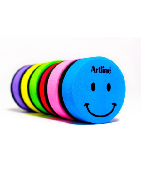 BORRADOR ARTLINE PIZARRA BLANCA REDONDO MAGNETICO CARA SMILEY SURT