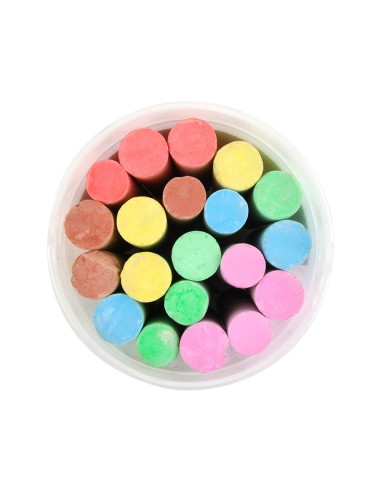 TIZA COLOR LIDERPAPEL SUELO CUBILETE DE 20 UNIDADES COLORES SURTIDOS