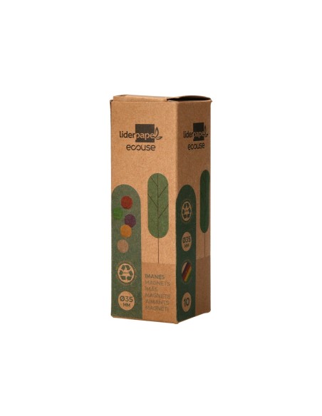 IMANES SUJECION  ECOUSE PP RECICL PIZARRA MAGNETICA 35MM CAJA 10 UD.