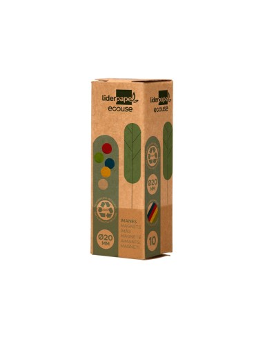 IMANES SUJECION  ECOUSE PP RECICLADO PIZARRA MAGNETICA 20MM CAJA 10