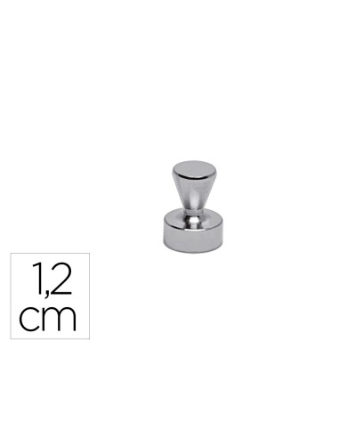 IMAN MAUL CONICO NEODIMIO 1,2 CM DIAM PESO MAX. 3,5 KG PLATA 5 UD.