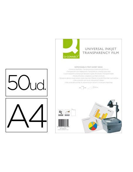 TRANSPARENCIA Q-CON.DIN A4 ALTA CALIDAD KF26074 INK-KET CAJA 50