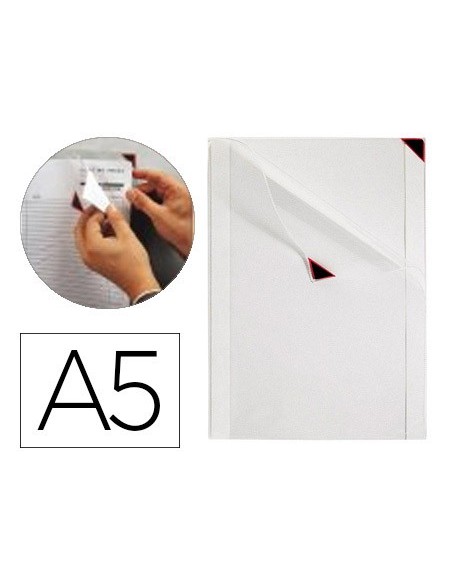 FUNDA TARIFOLD KANG EASY CLIC ADH.REMOVIBLE A5 ESQUINA MAGNETICA CAP.