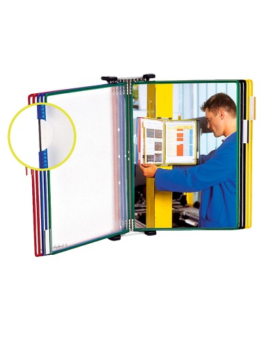 CLASIFICADOR PARED METAL CON 10 FUNDAS TAMAÐO A3 COLORES SURTIDOS