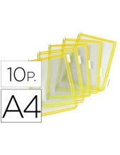 FUNDA TARIFOLD PVC PIVORES A4 AMARILLO PACK 10 UNIDADES