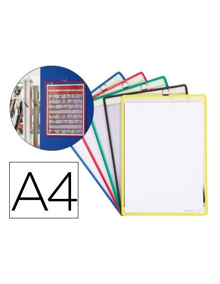 FUNDA COLGAR  A4 ANILLA MET.IDEAL PIZARRAS CORCHO PACK 5 U.COL.SURT.