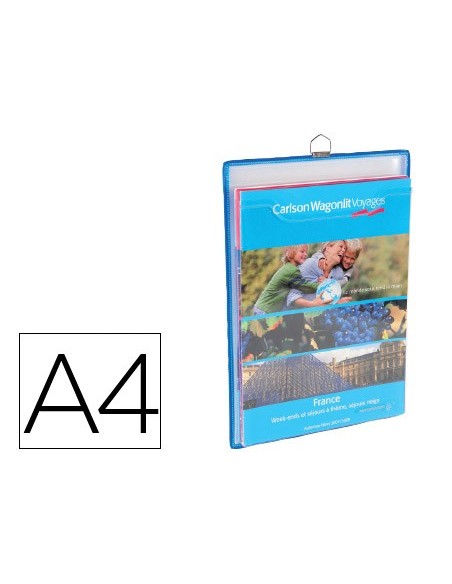 FUNDA COLGAR  A4 ANILLA METALICA FORMATO VERTICAL PACK 5 5 U.COL.AZ.