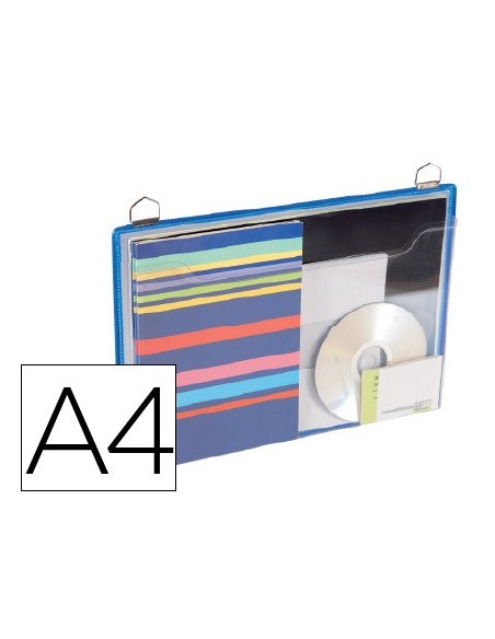 FUNDA COLGAR  A4 ANILLA METALICA FORMATO H.PACK 5 5 U.COL.AZ.