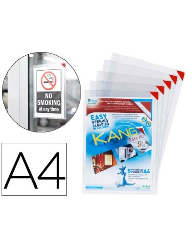 FUNDA TARIFOLD ADHESIVA REMOV.A4 ESQUINA MAGNETICA 10 H.PACK 5 U.