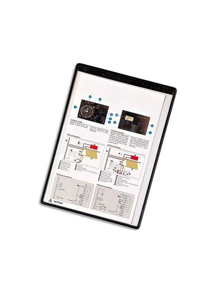 FUNDA COLGAR TARIFOLD PVC DIN A4 ANILLA METALICA NG.PACK 5 UNIDADES