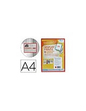 FUNDA PARA COLGAR TARIFOLD DIN A4 ADHESIVA ROJO 194883 2