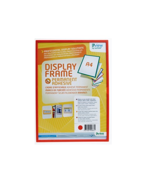 FUNDA PARA COLGAR TARIFOLD DIN A4 ADHESIVA ROJO 194883