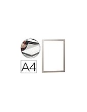 MARCO MAGNETICO A4 DORSO ADH. REMOVIBLE PLATA PACK 2 UDS.4872-23 2