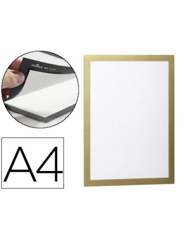 MARCO MAGNETICO A4 DORSO ADH. REMOVIBLE ORO PACK 2 UDS.4872-30