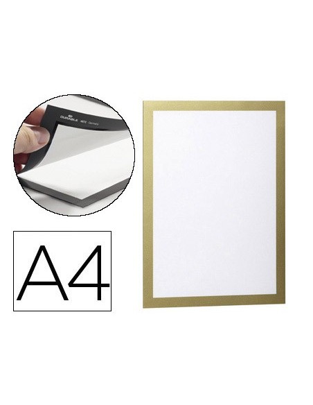 MARCO MAGNETICO A4 DORSO ADH. REMOVIBLE ORO PACK 2 UDS.4872-30