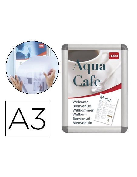 MARCO PORTA ANUNCIOS A3 MARCO ALUM.C/CANTO. 33,5X45,8X1,7 CM 1902213