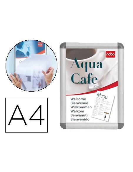 MARCO PORTA ANUNCIOS A4 MARCO ALUM.C/CANTO. 24,8X37X1,7 CM 1902214