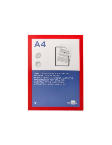 MARCO PORTA ANUNCIOS  MAGNETICO A4 DORSO ADH.REMOV.RJ.