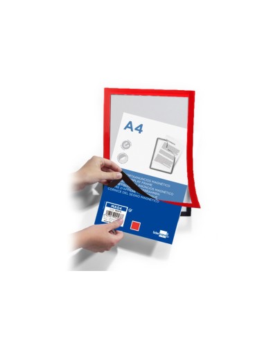 MARCO PORTA ANUNCIOS  MAGNETICO A4 DORSO ADH.REMOV.RJ.