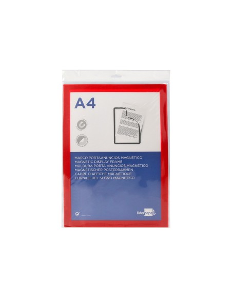 MARCO PORTA ANUNCIOS  MAGNETICO A4 DORSO ADH.REMOV.RJ.