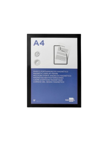 MARCO PORTA ANUNCIOS  MAGNETICO A4 DORSO ADH.REMOV.NG.