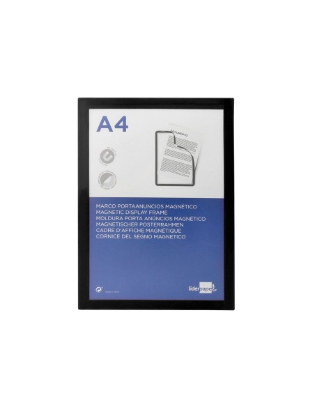 MARCO PORTA ANUNCIOS  MAGNETICO A4 DORSO ADH.REMOV.NG.