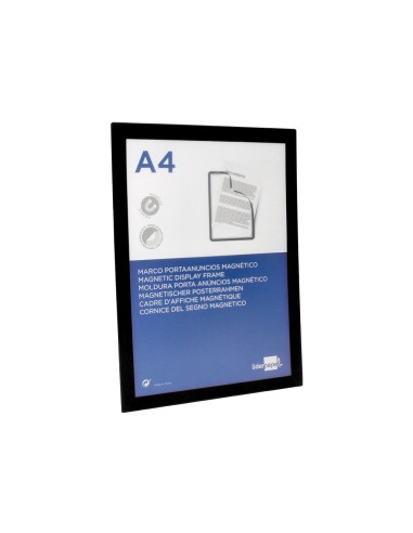 MARCO PORTA ANUNCIOS  MAGNETICO A4 DORSO ADH.REMOV.NG.