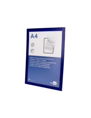 MARCO PORTA ANUNCIOS  MAGNETICO A4 DORSO ADH.REMOV.AZ.