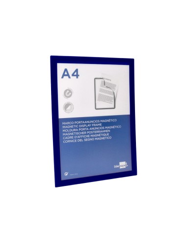 MARCO PORTA ANUNCIOS  MAGNETICO A4 DORSO ADH.REMOV.AZ.