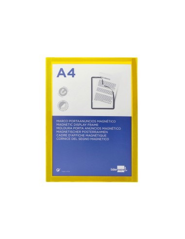 MARCO PORTA ANUNCIOS  MAGNETICO A4 DORSO ADH.REMOV.AM.