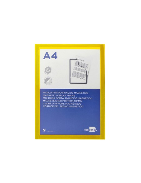 MARCO PORTA ANUNCIOS  MAGNETICO A4 DORSO ADH.REMOV.AM.