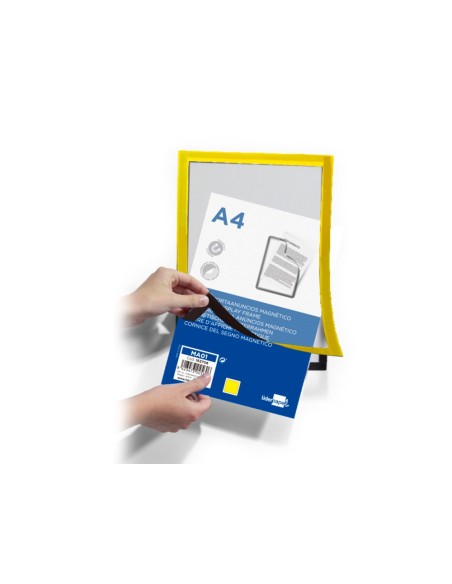 MARCO PORTA ANUNCIOS  MAGNETICO A4 DORSO ADH.REMOV.AM.