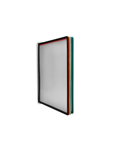 PORTACATALOGO PARED PLAST. 10 FUNDAS A4 SURT.