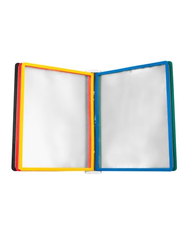 PORTACATALOGO PARED PLAST. 10 FUNDAS A4 SURT.