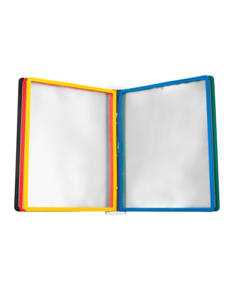 PORTACATALOGO PARED PLAST. 10 FUNDAS A4 SURT.
