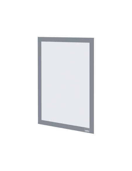 MARCO PORTANUNCIOS NOBO A4 MARCO MAG. AUTOADHESIVO PLATA PK.DE 2 UD.