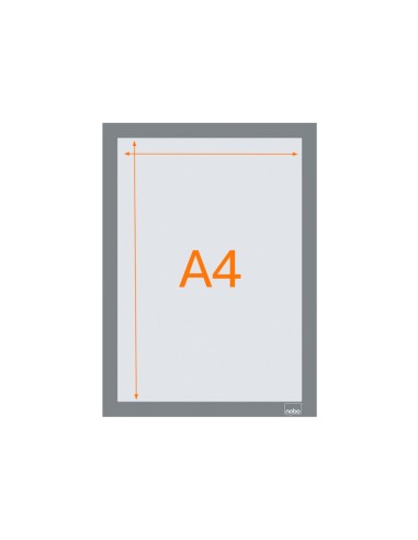 MARCO PORTANUNCIOS NOBO A4 MARCO MAG. AUTOADHESIVO PLATA PK.DE 2 UD.