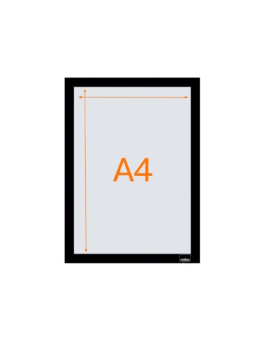 MARCO PORTANUNCIOS NOBO A4 MARCO MAG. AUTOADHESIVO PLATA PK.DE 2 UD.