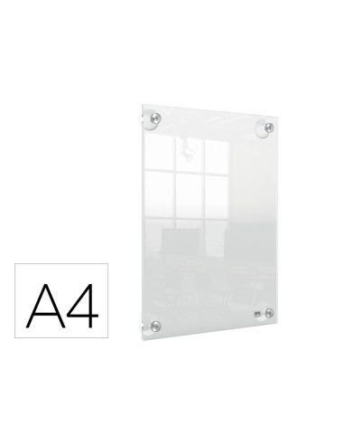 MARCO PORTANUNCIOS NOBO ACRILICO TPTE. REMOV.A4 S/MARCO 261X24X346MM