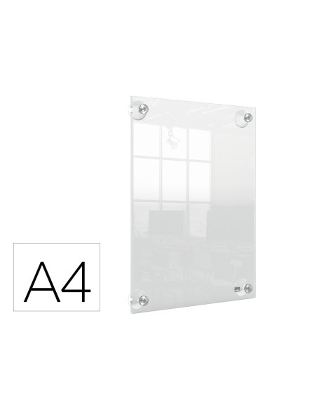 MARCO PORTANUNCIOS NOBO ACRILICO TPTE. REMOV.A4 S/MARCO 261X24X346MM