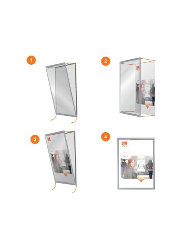 MARCO PORTANUNCIOS NOBO IMPRESSION PRO A4 MARCO CLIP AL.235X13X325MM