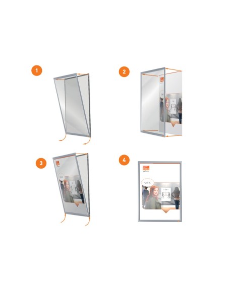 MARCO PORTANUNCIOS NOBO IMPRESSION PRO A4 MARCO CLIP AL.235X13X325MM