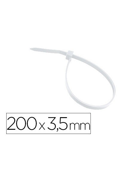 BRIDA 3M PARA INTERIOR BLANCA 200X3,5 MM BOLSA DE 100 UNIDADES