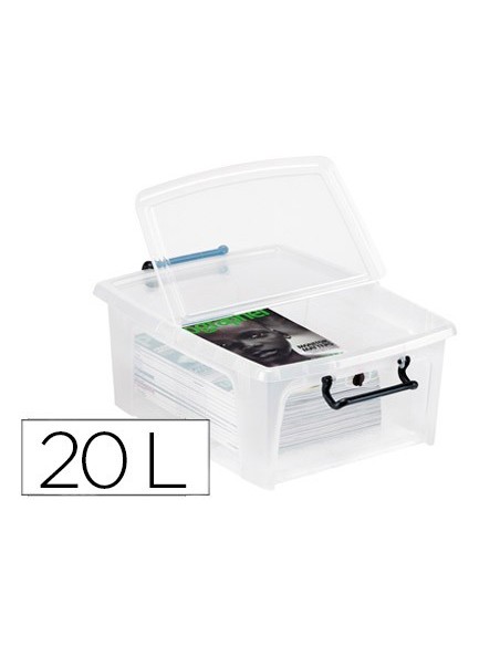 CONTENEDOR PLASTICO CEP 20 L 190X460X170 MM TPTE.TAPA HERMETICA