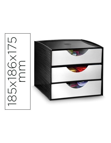 MODULO 3 CAJONES PT. GRIS/MARRON ESPECIAL SNACKS 395X385X670MM.8-111