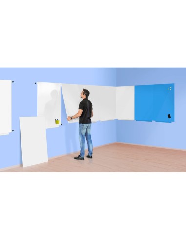 PIZARRA ROCADA LACADA MAGNETICA 55X75 CM AZ.