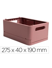 CAJA MULTIUSOS EXACOMPTA SMARTCASE A5+ PLAST.PLEGAB ROSA 275X40X190MM