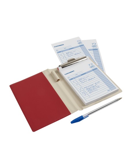 CARPETA COMANDAS PLASTICO OCTAVO C/TALONARIOCAMARERO Y BOLI